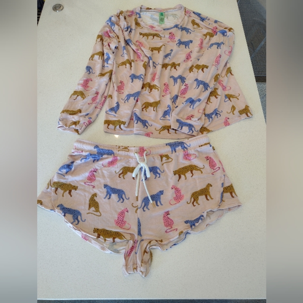 Animal Print Pajama Set